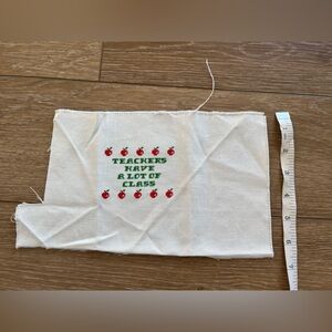 Handmade Cross-stitch "TEACHERS HAVE A LOT OF CLASS" Completed & Ready to Frame